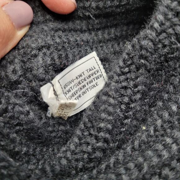 Bearpaw Knit Tall Wool/Acrylic Blend Black Boots 656W Knit Tall Women's US 7 - Picture 11 of 11